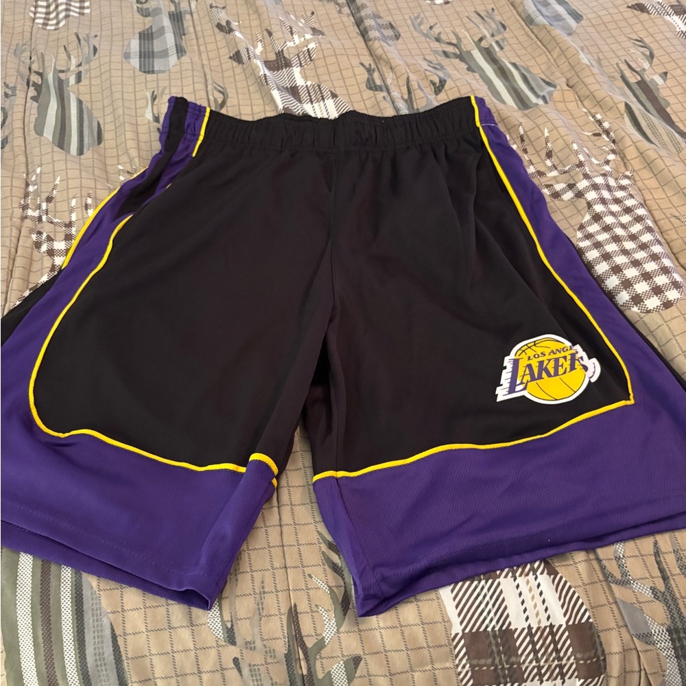 Los Angeles Lakers Black and Purple Shorts